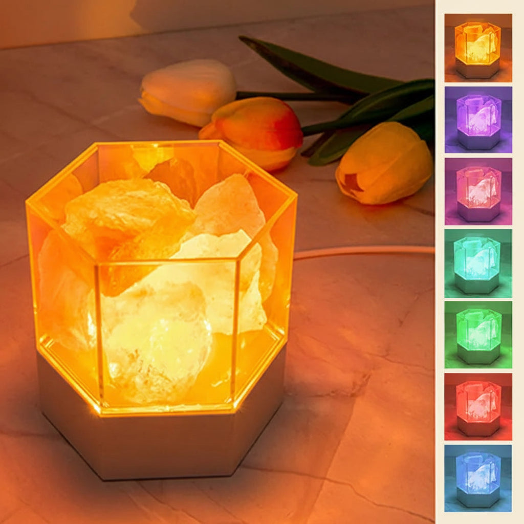 LED Natural Himalayan Crystal Salt Lamp