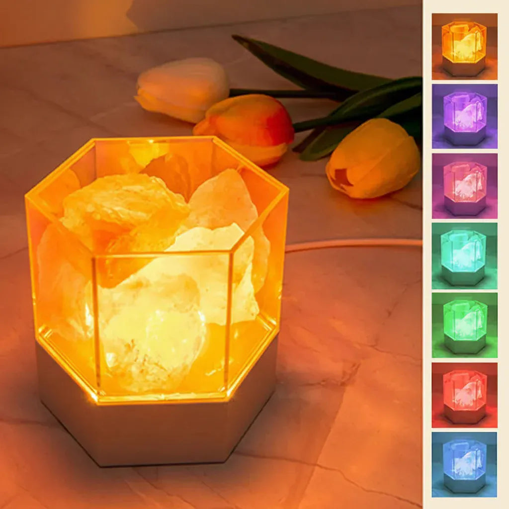 LED Natural Himalayan Crystal Salt Lamp