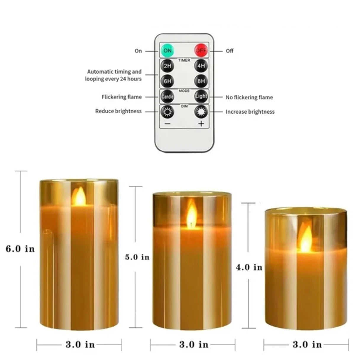 LED Flameless Candle Set with Remote