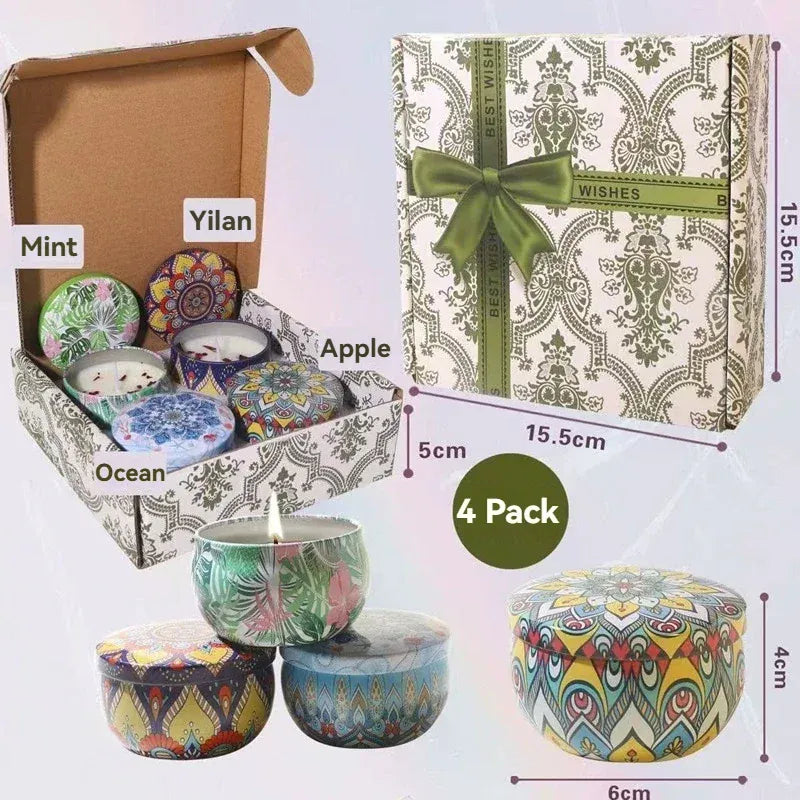 4 Pack Scented Candle Gift Set